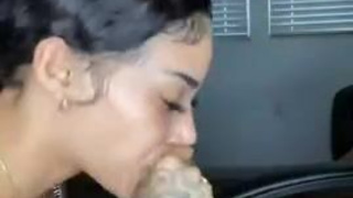 Long Tongue Girlfriend Deepthroat Blowjob BBC GIF