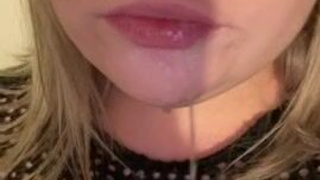 Spit Sloppy Huge Dildo Dildo Deepthroat Blowjob GIF