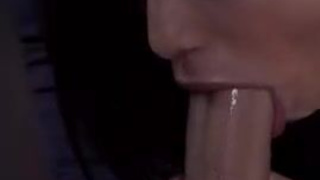 Thick Cock Teen Sucking Sloppy Monster Cock Latina Gagging Deepthroat Blowjob Big Dick GIF