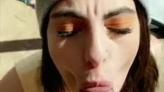 Deepthroat Cum Swallow Cum In Mouth Blowjob Big Tits Alexa Pearl GIF