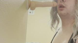 Sissy Dildo Deepthroat Blowjob GIF