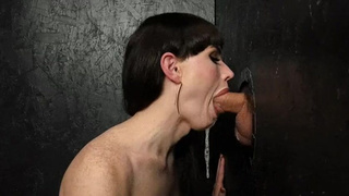 Glory Hole Deepthroat Blowjob GIF