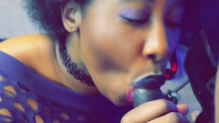 Ebony Deepthroat College Blowjob GIF