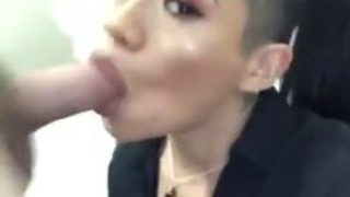 Shaved Latina Japanese Interracial Face Fuck Deepthroat Blowjob BWC Asian GIF