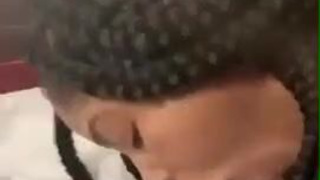 Sloppy Lips Ebony Couple Ebony Deepthroat Blowjob GIF