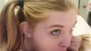 Redhead Pigtails Deepthroat GIF