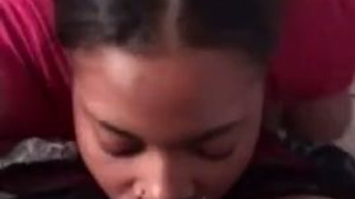 Sloppy Ebony Couple Ebony Deepthroat Big Dick Big Balls Balls Sucking BBC GIF