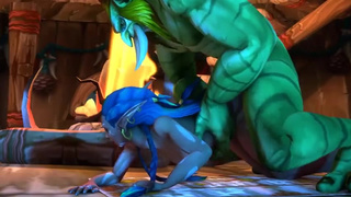 Sexy Tight warcraft Female Gets Fucked and Covered in cum by a troll