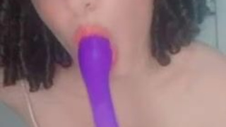 Sex Toy Petite Gagged Blowjob GIF