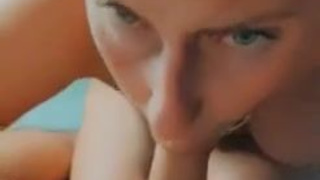 Oral Deepthroat Blue Eyes Blowjob GIF