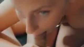 Oral Deepthroat Blue Eyes Blowjob GIF