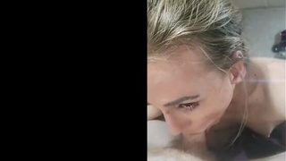 Small Tits Green Eyes Gagging Deepthroat Cute Cut Cock Blowjob GIF