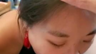 Face Fuck Deepthroat Blowjob Asian GIF