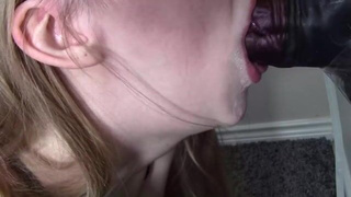 Gagging Dildo Deepthroat Blowjob GIF