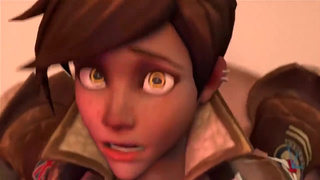 Шатенка Tracer играется с хуем нового персонажа из OverWatch