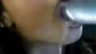 Sloppy Gagging Face Fuck Dildo Asian GIF