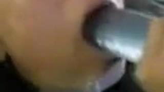 Sloppy Gagging Face Fuck Dildo Asian GIF