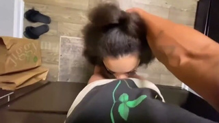 Sloppy Ebony Deepthroat GIF