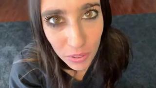 Sucking Pretty Oral Green Eyes Gagging Gagged Facial Face Fuck Deepthroat Cumshot Brunette Blowjob GIF