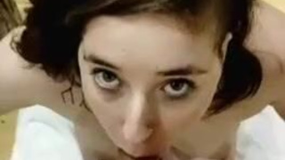 Eye Contact Deepthroat Blowjob GIF