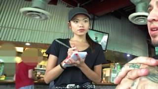 Waitress Riding Public NSFW Deepthroat Asian GIF