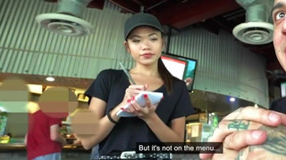 Waitress Riding Public NSFW Deepthroat Asian GIF