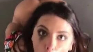 Sloppy Oral NSFW Deepthroat Cumshot Brunette Blowjob GIF