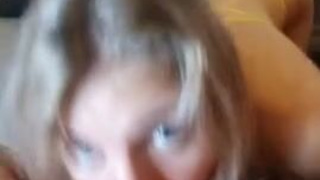 Deepthroat Cum Swallow Cum In Mouth Blue Eyes Blowjob Blonde GIF