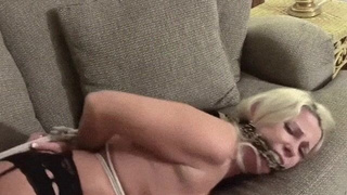 Tits Naked Gagged Bondage Blonde BDSM GIF