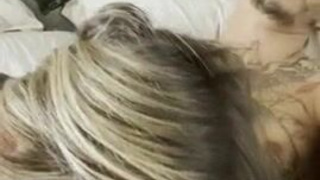 ThroatPie Throat Fuck Sloppy POV Deepthroat Cock Close Up Blowjob Blonde GIF