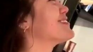 Sloppy Face Fuck Deepthroat Brunette Blowjob Big Dick BBC GIF