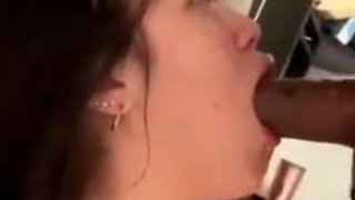 Sloppy Face Fuck Deepthroat Brunette Blowjob Big Dick BBC GIF