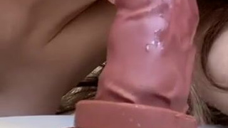 Natural Tits Natural Licking Fetish Dildo Deepthroat Deep Penetration Cute Amateur GIF