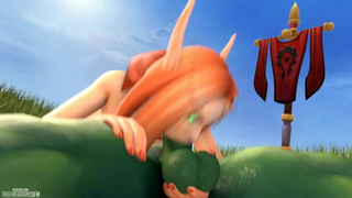 Oral Hentai Elf Deepthroat Blowjob Big Dick 3D GIF