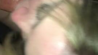 Sucking Green Eyes Face Fuck Eye Contact Deepthroat Cock Blowjob Big Tits Big Dick Balls GIF