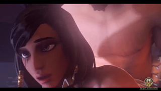 Отец не удержался и трахнул грудастую дочку Pharah