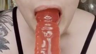 Goth Deepthroat Chubby GIF