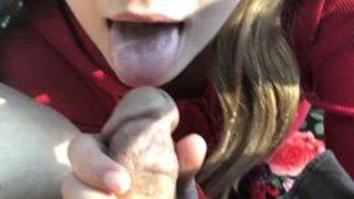 Small Tits Petite Deepthroat Car Sex Blowjob Blonde 20 Years Old GIF