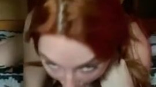 Redhead POV Lacy Lennon Deepthroat Blowjob GIF