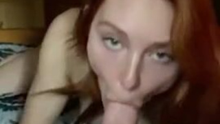 Redhead POV Lacy Lennon Deepthroat Blowjob GIF