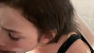 Korean Face Fuck Deepthroat Blowjob Asian Amateur GIF