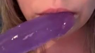 Spit Oral Huge Dildo Deepthroat GIF