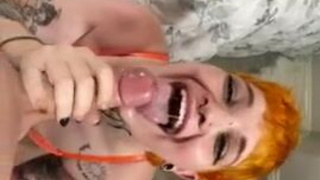 Spit Sloppy Gamer Girl Deepthroat Blowjob GIF