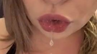 Spit Sloppy Oral Gagging Deepthroat Blowjob GIF