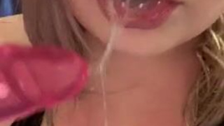 Spit Sloppy Oral Gagging Deepthroat Blowjob GIF